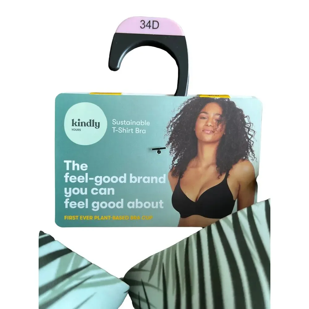 NWT Kindly Yours Sustainable Full Coverage Palm T-Shirt Bra Women’s Size 34D